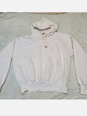 The North Face Evolution White Dune Cozy Casual Everyday Hoodie Sweatshirt Men M